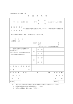 名 義 変 更 届