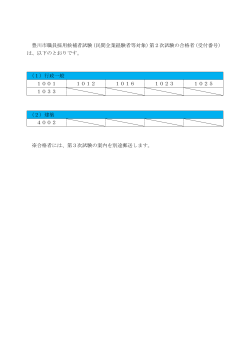 豊川市職員採用候補者試験（民間企業経験者等対象）第2次試験の合格
