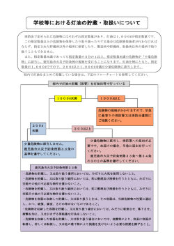 学校等における灯油の貯蔵・取扱いについて