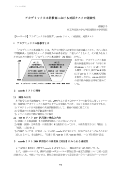 アカデミック日本語教育における対話タスクの連続性