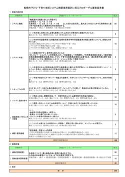 船橋市子ども・子育て支援システム構築業務委託に係るプロポーザル