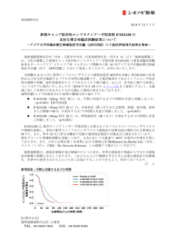 新規キャップ依存性エンドヌクレアーゼ阻害剤 S-033188