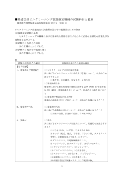 基礎2級ビルクリーニング技能検定職種の試験科目と範囲
