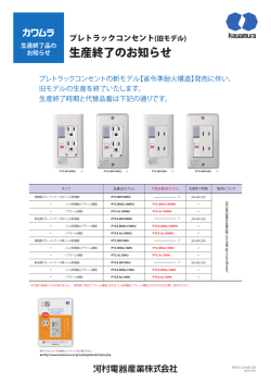 生産終了のお知らせ