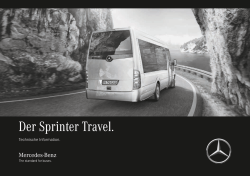 Der Sprinter Travel. - Mercedes-Benz