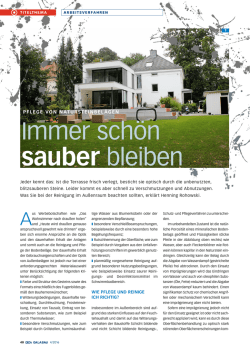Immer sch&ouml;n sauber bleiben