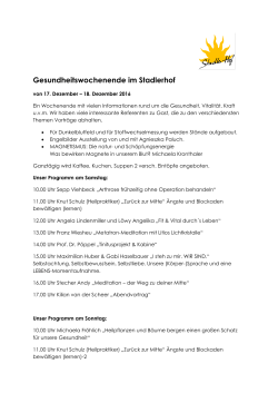 Infos... - Stadler Hof