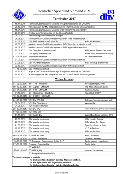 DSV Terminplan