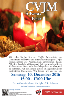 Gro&szlig;es Plakat - CVJM Schwelm