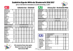 Zusätzliche Züge der AKN in der Silvesternacht 2016/2017
