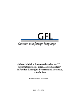 Identit&auml;tsprobleme eines &bdquo;Deutschl&auml;nders&ldquo;