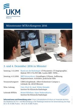 Münsteraner MTRA-Kongress 2016 3. und 4