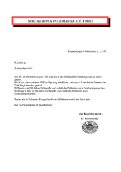 Ehrungen - Schlaraffia Haidelberga