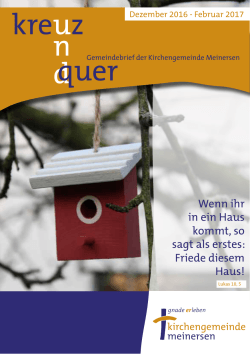 Ausgabe 1/2017 - Ev.-luth. Kirchengemeinde Meinersen