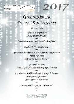 1 Glas Champagner und Amuse-bouche *** Variation von Lachs