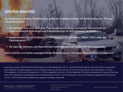 Driver wanted.key - production concept
