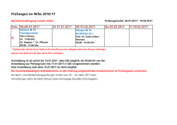 Prüfungen im WiSe 2016/17 3.