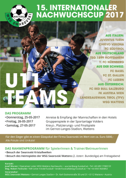 Turnier-Flyer - WSG Swarovski Wattens