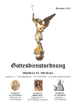 Gottesdienstordnung Dezember 2016