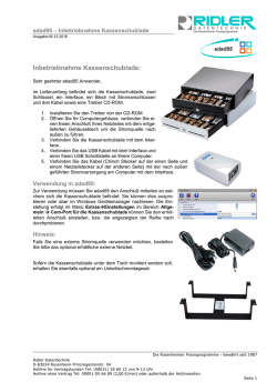Installation Kassenschublade