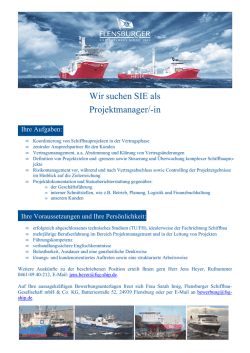 Projektmanager - Flensburger Schiffbau