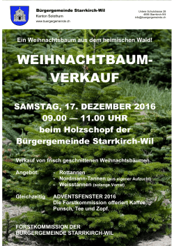 weihnachtbaum- verkauf - Bürgergemeinde Starrkirch-Wil