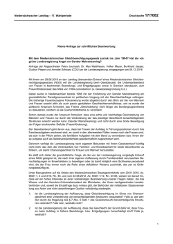 Drucksachen allgemein - Nieders&auml;chsischer Landtag