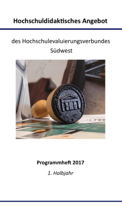 Hochschuldidaktisches Angebot - Hochschulevaluierungsverbund