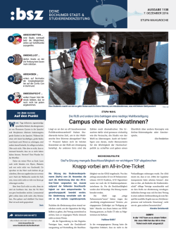 bsz-Ausgabe 1108 vom 7. Dezember 2016 - Bochumer Stadt