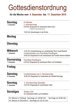 Gottesdienste