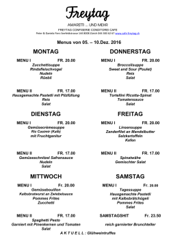 Menuplan - Freytag