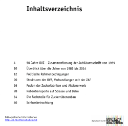 Inhaltsverzeichnis