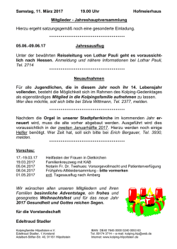 Kolpingprogramm Frühjahr 2017 - Kolping-Hilpoltstein