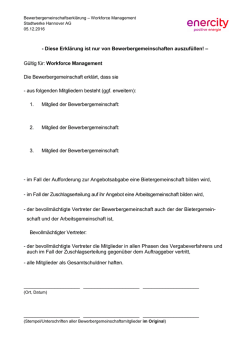 Diese Erklärung ist nur von Bewerbergemeinschaften