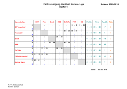 Fachvereinigung Handball Herren - Liga Staffel 1 Saison 2009/2010