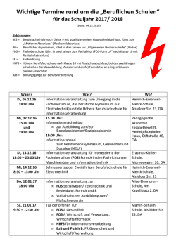 Info-Termine Berufliche Schulen in 16-17