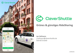CleverShuttle – grünes und günstiges RideSharing