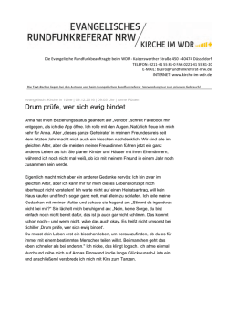 Drum pr&uuml;fe, wer sich ewig bindet