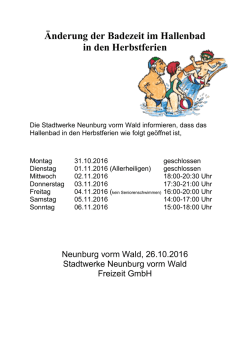 E-Mail Dokumentvorlage - Stadtwerke Neunburg vorm Wald