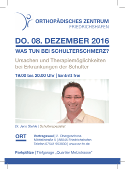 do. 08. dezember 2016 - Orthopädisches Zentrum Friedrichshafen