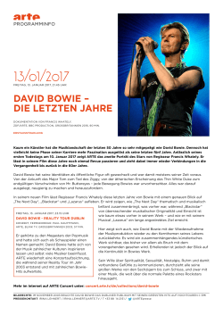 DaviD Bowie – Die letzten Jahre