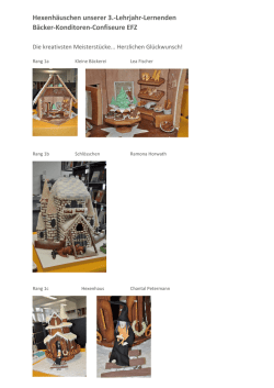 Hexenh&auml;uschen unserer 3.‐Lehrjahr‐Lernenden B&auml;cker