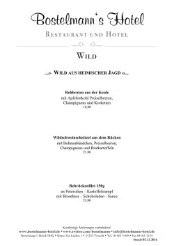 j   WILD AUS HEIMISCHER JAGD i