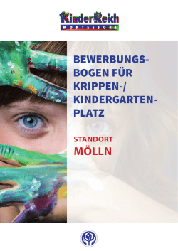 Bewerbungsbogen Krippen-/Kindergartenplatz in Mölln