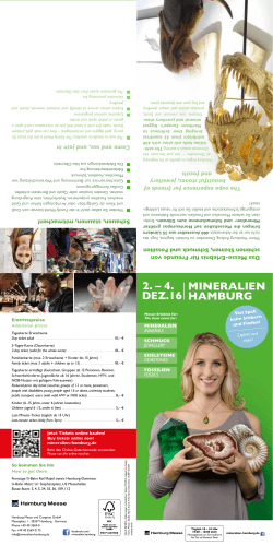 Mineralien Hamburg Besucherprospekt