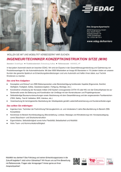 ingenieur/techniker konzeptkonstruktion sitze (m/w)