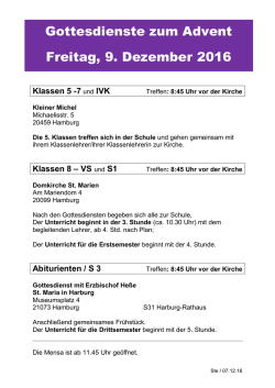 Gottesdienste zum Advent - Sankt-Ansgar