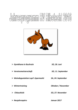 Jahresprogramm 2016 Format : PDF - rv