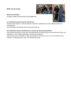 NEWS vom 05.12.2016 Besuch vom Krampus Erst gab es Hiebe