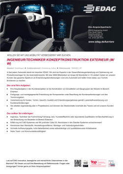 ingenieur/techniker konzeptkonstruktion exterieur (m/ w)